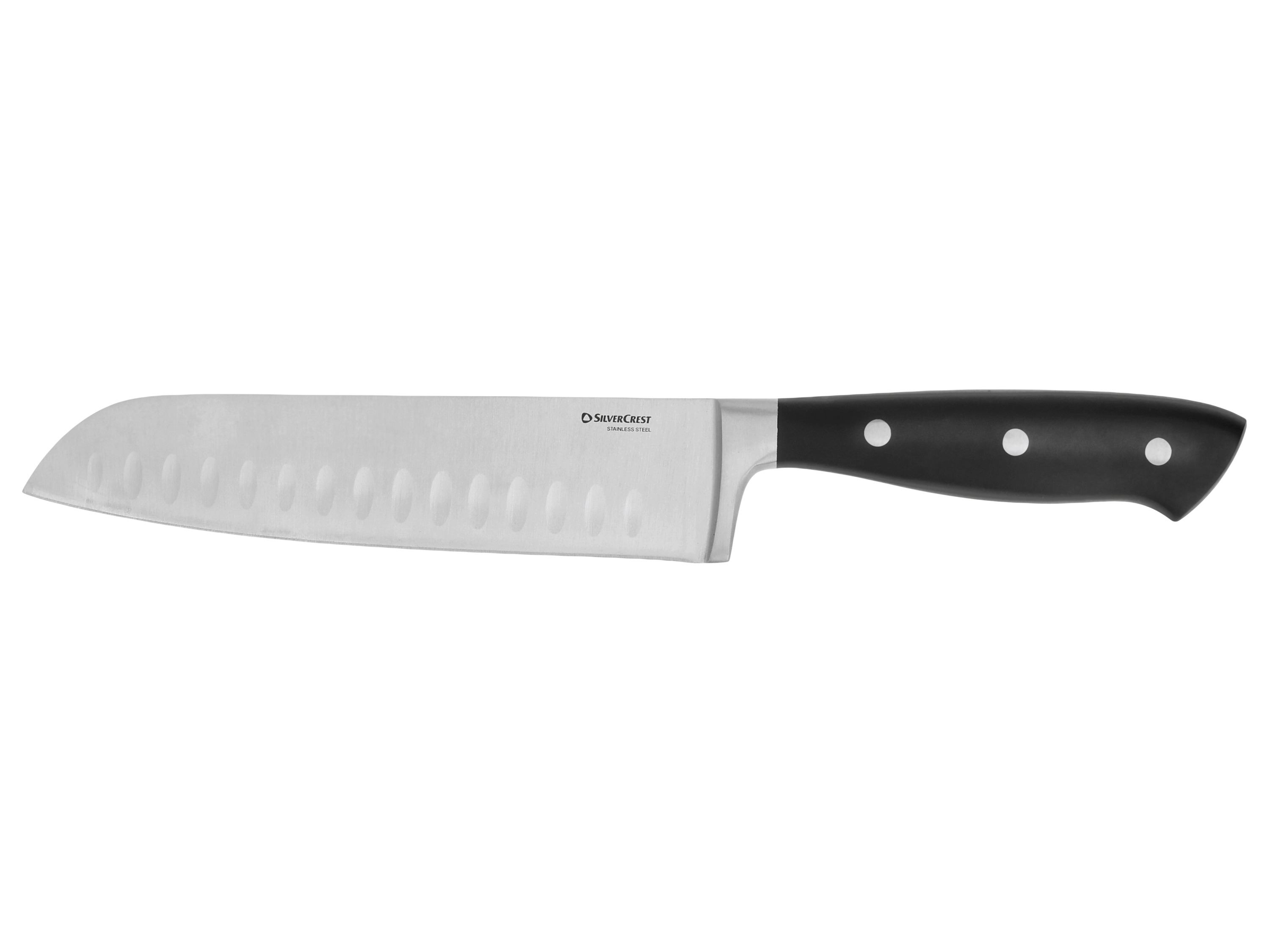 SILVERCREST® Premium-Küchenmesser-Set / Premium-Kochmesser / Premium-Santoku-Messer / Premium-Hackmesser (Santokumesser)