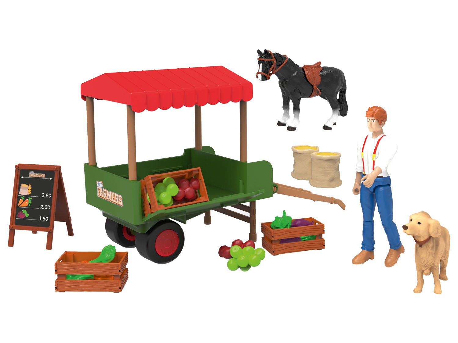Playtive Animal Adventures Figuren Set M (Bauernhof - Marktstand)''