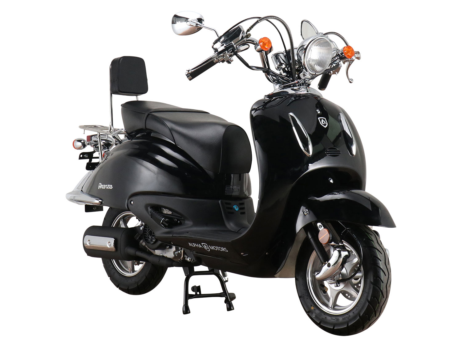 Alpha Motors Mofaroller Firenze 50 ccm EURO5 (25 km/h, Schwarz)
