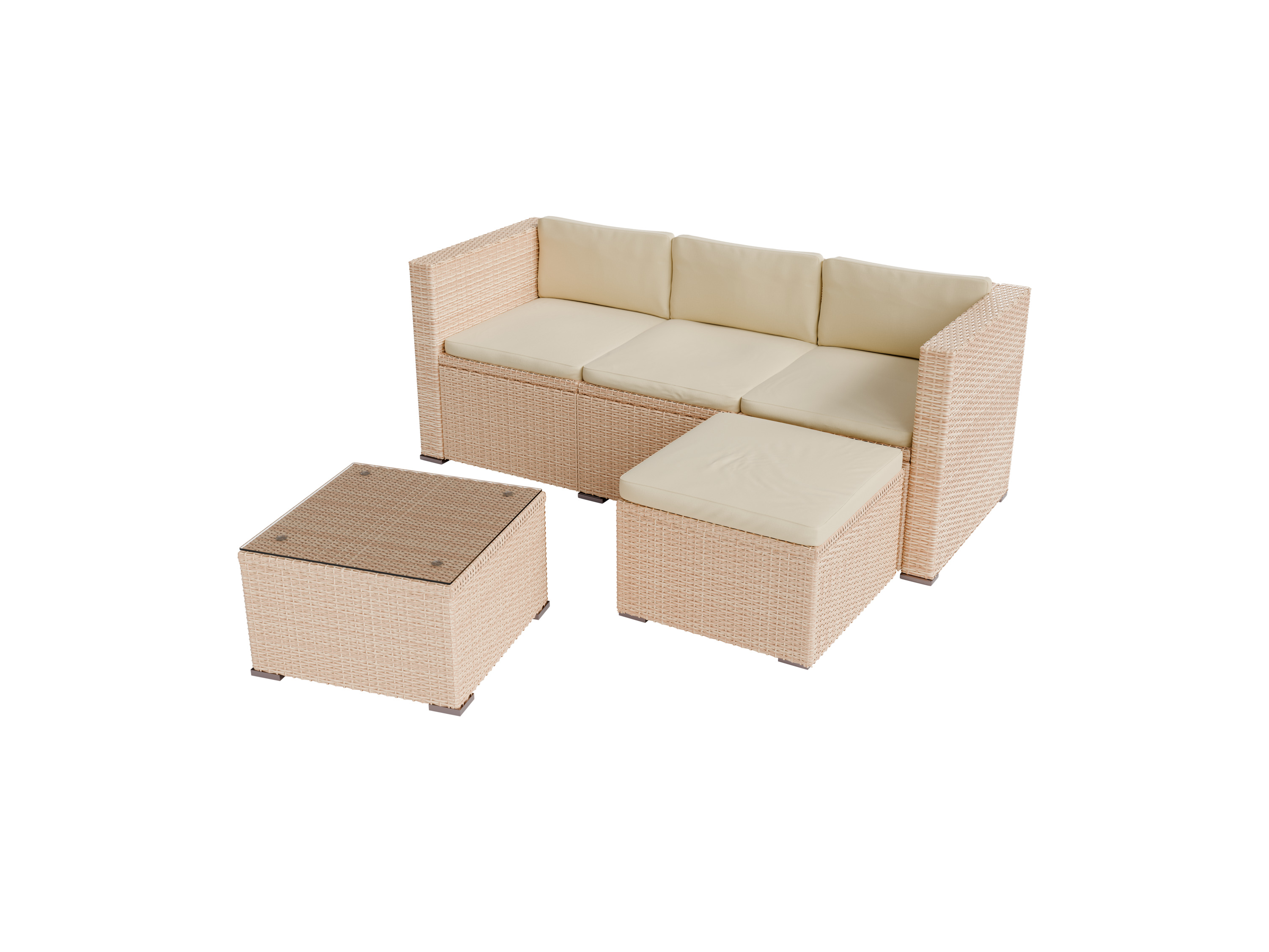 JUSKYS Gartenlounge Punta Cana (creme/sand, M)