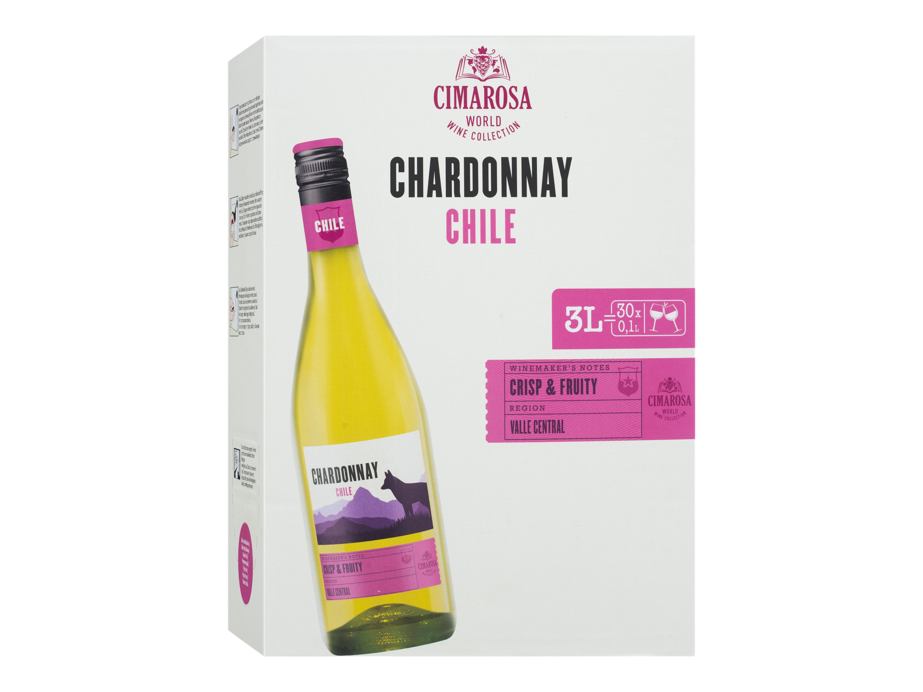 CIMAROSA Chardonnay Chile 3-l-Bag-in-Box trocken, Weißwein 2024