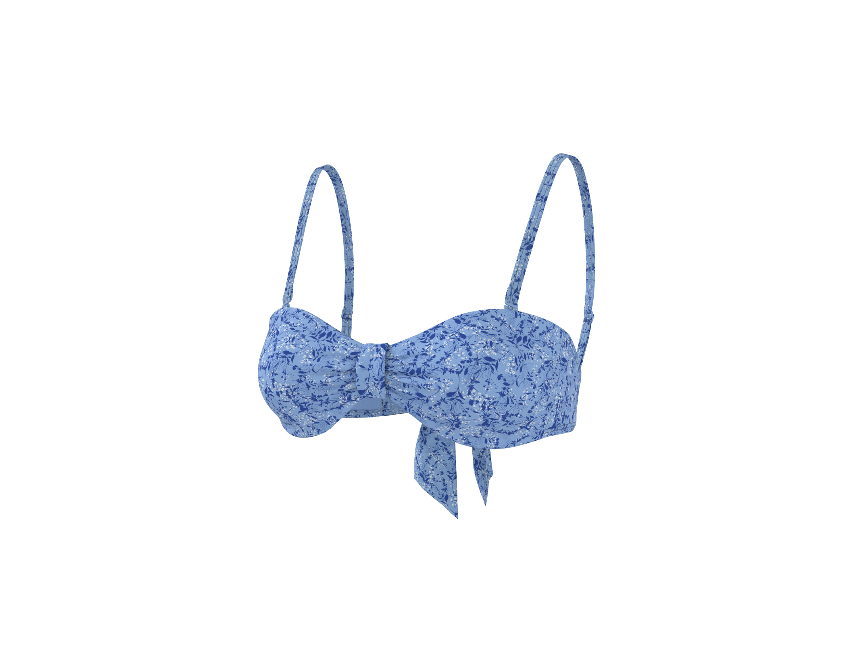CRIVIT Damen Bikini-Oberteil / Bikini-Unterteil / Bandeau-Bikini-Oberteil (Oberteil, Hellblau, S(36/38))