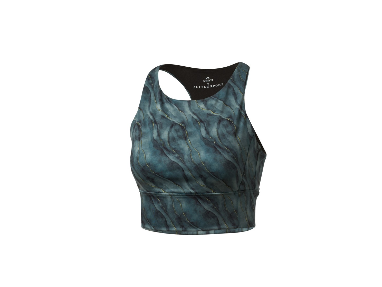 CRIVIT BY JETTE SPORT Damen Sport Bustier (Gemustert/blau, L(44/46))