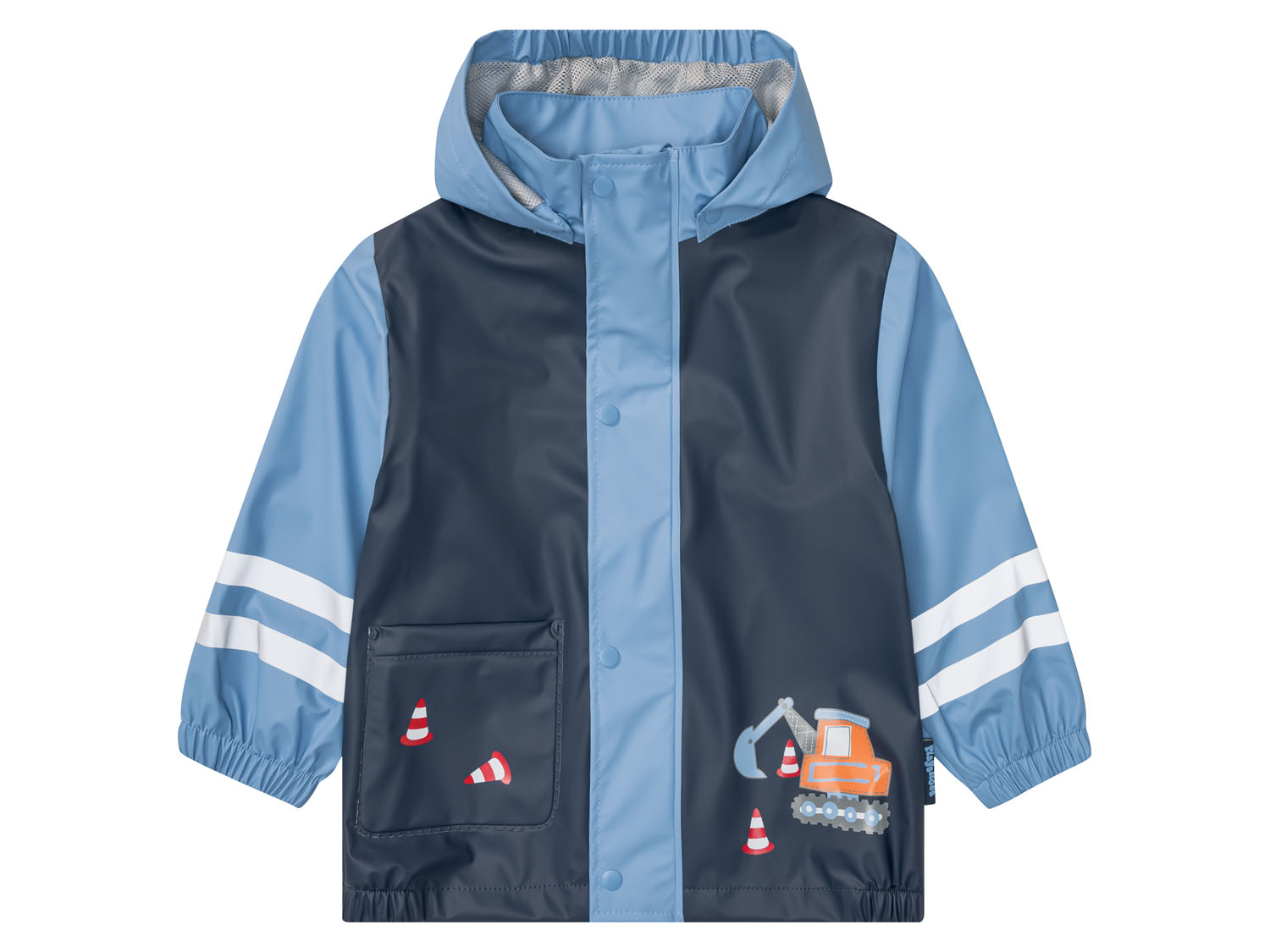 Playshoes Baby Kleinkinder Regenjacke, wind und wasserdicht (Baustelle, 110/116)