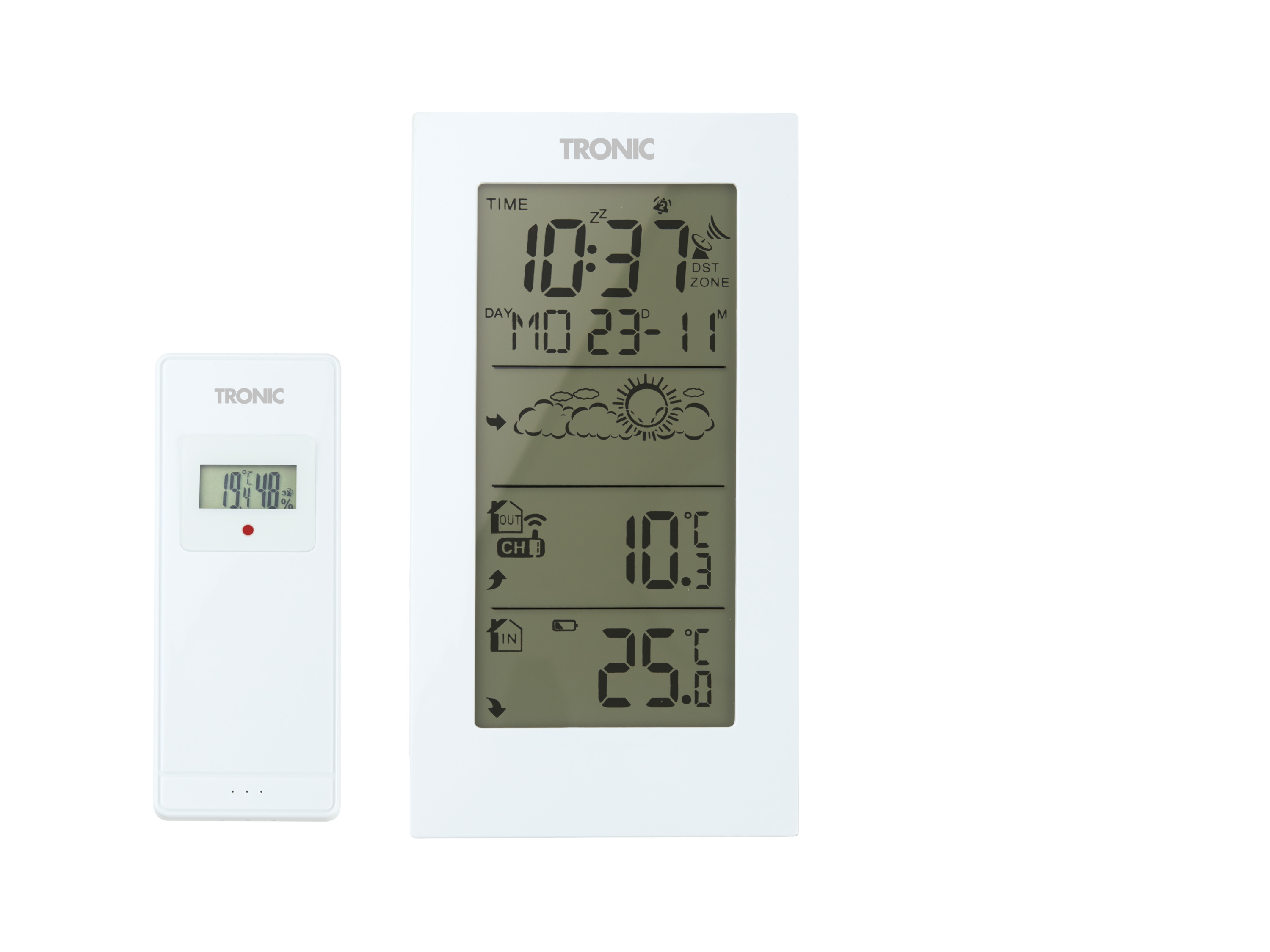 TRONIC® Funk-Wetterstation / Wetterstation (Weiß)''