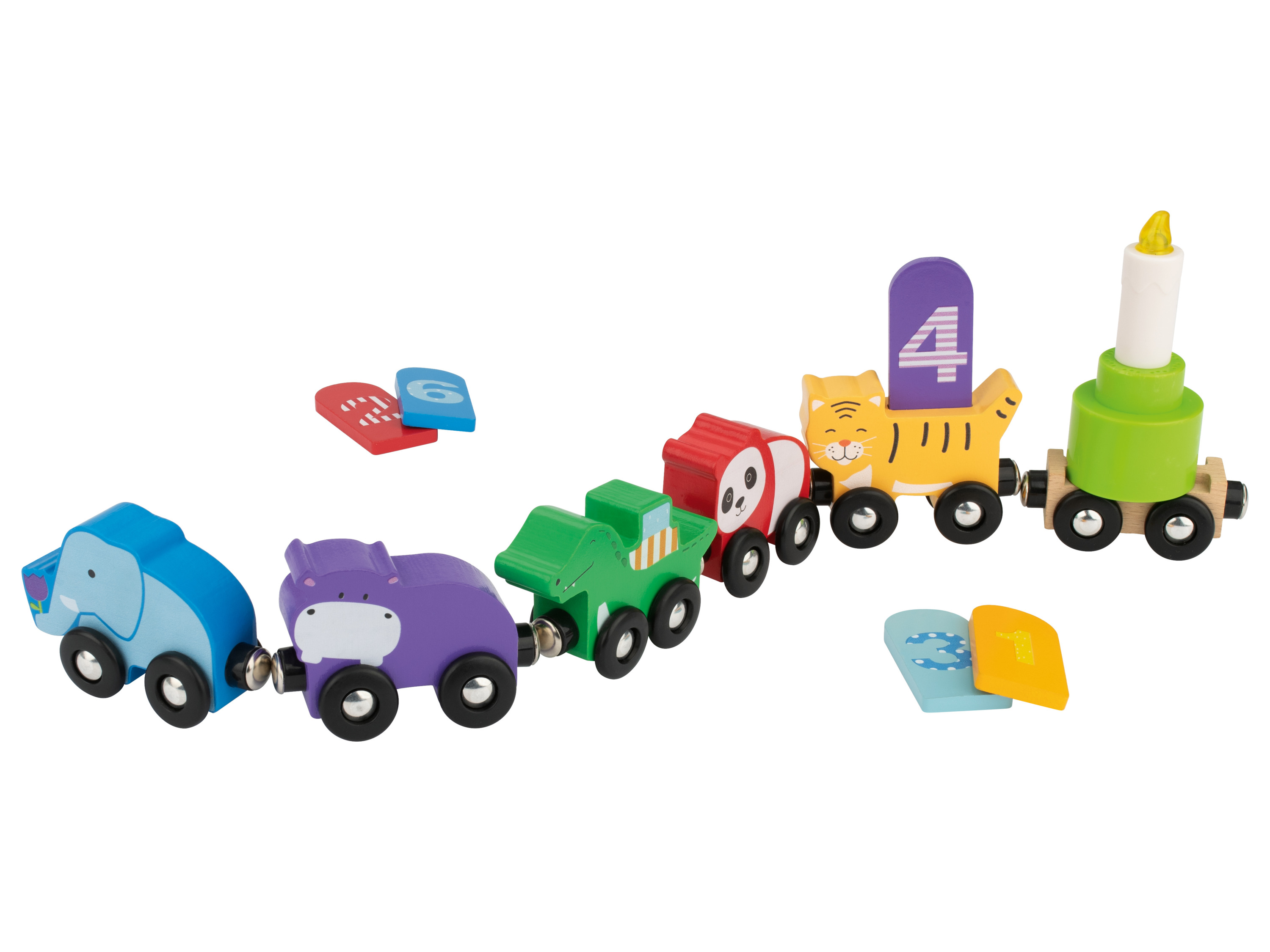 LUPILU® Geburtstags- Eisenbahn-Set (Tiere)