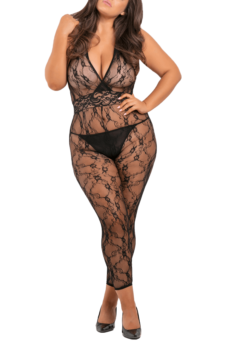 Catsuit schwarz Plus Size