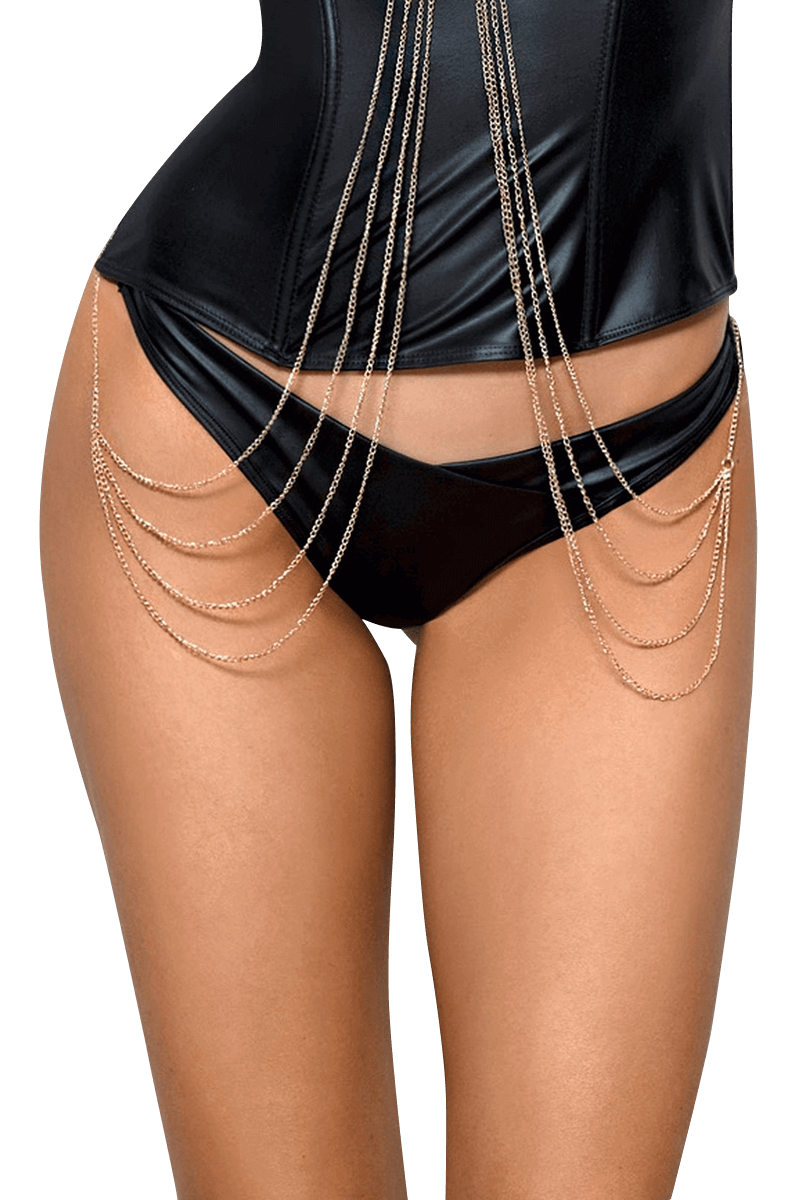 Wetlook String in schwarz