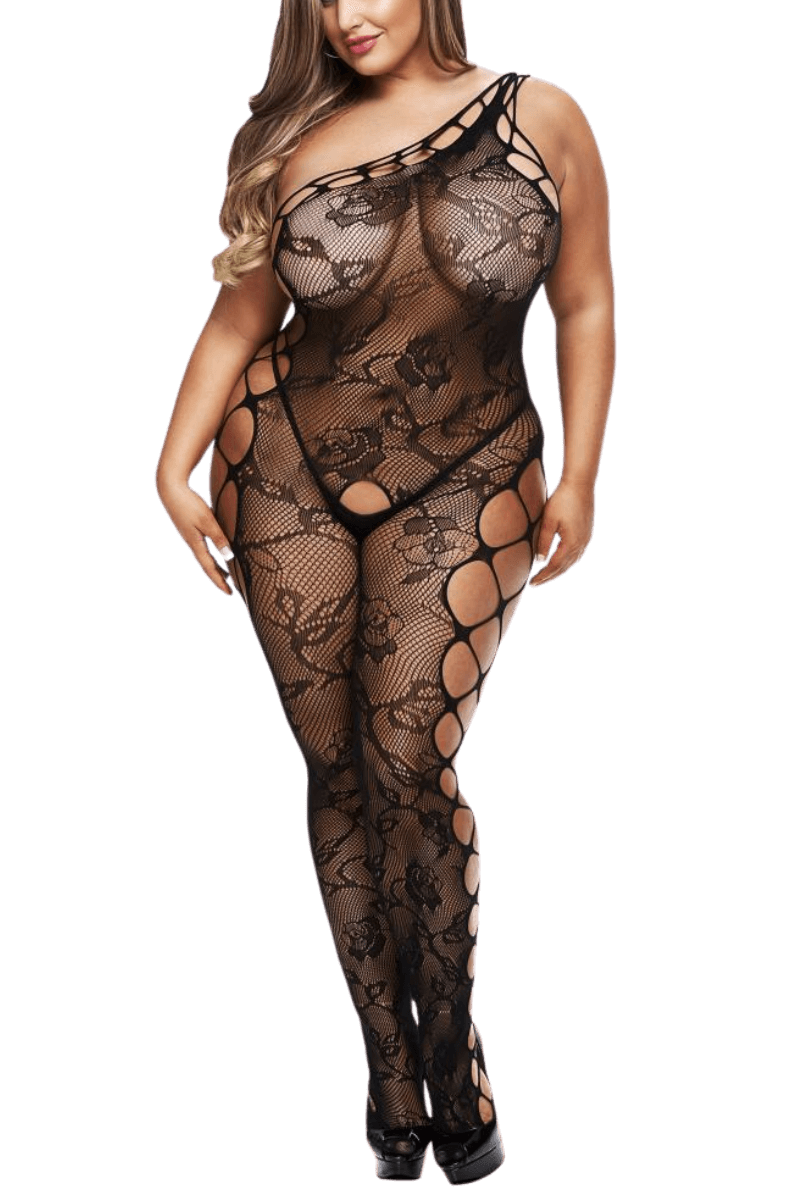 One Shoulder Catsuit Plus Size
