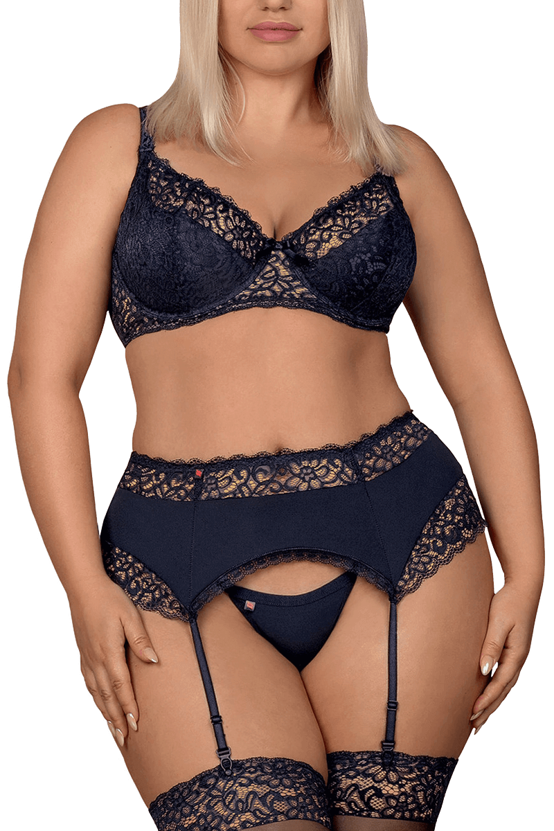 Blaues Straps-Set Size Plus