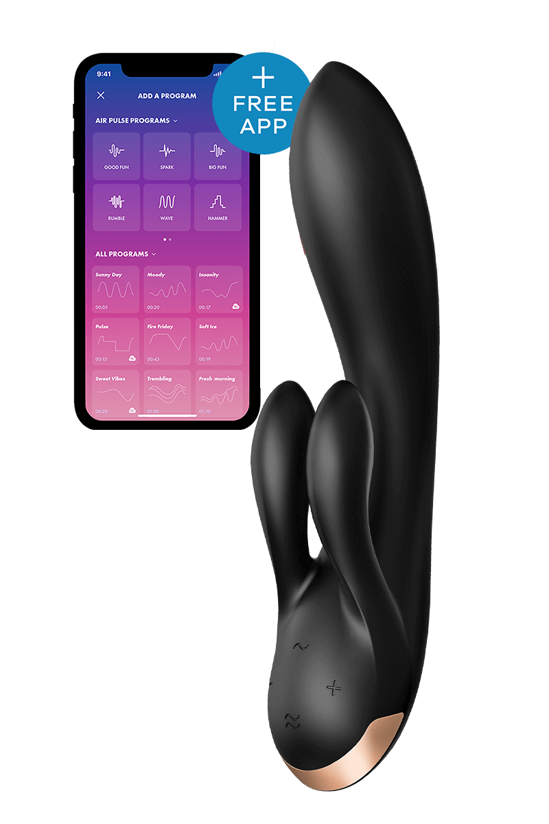 Satisfyer Double Flex Vibrator - Ø 3,5cm | 20cm - Appsteuerung