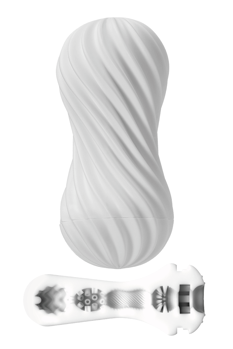 Flex Masturbator mit Vakuumeffekt weiß - wiederverwendbar - Tenga
