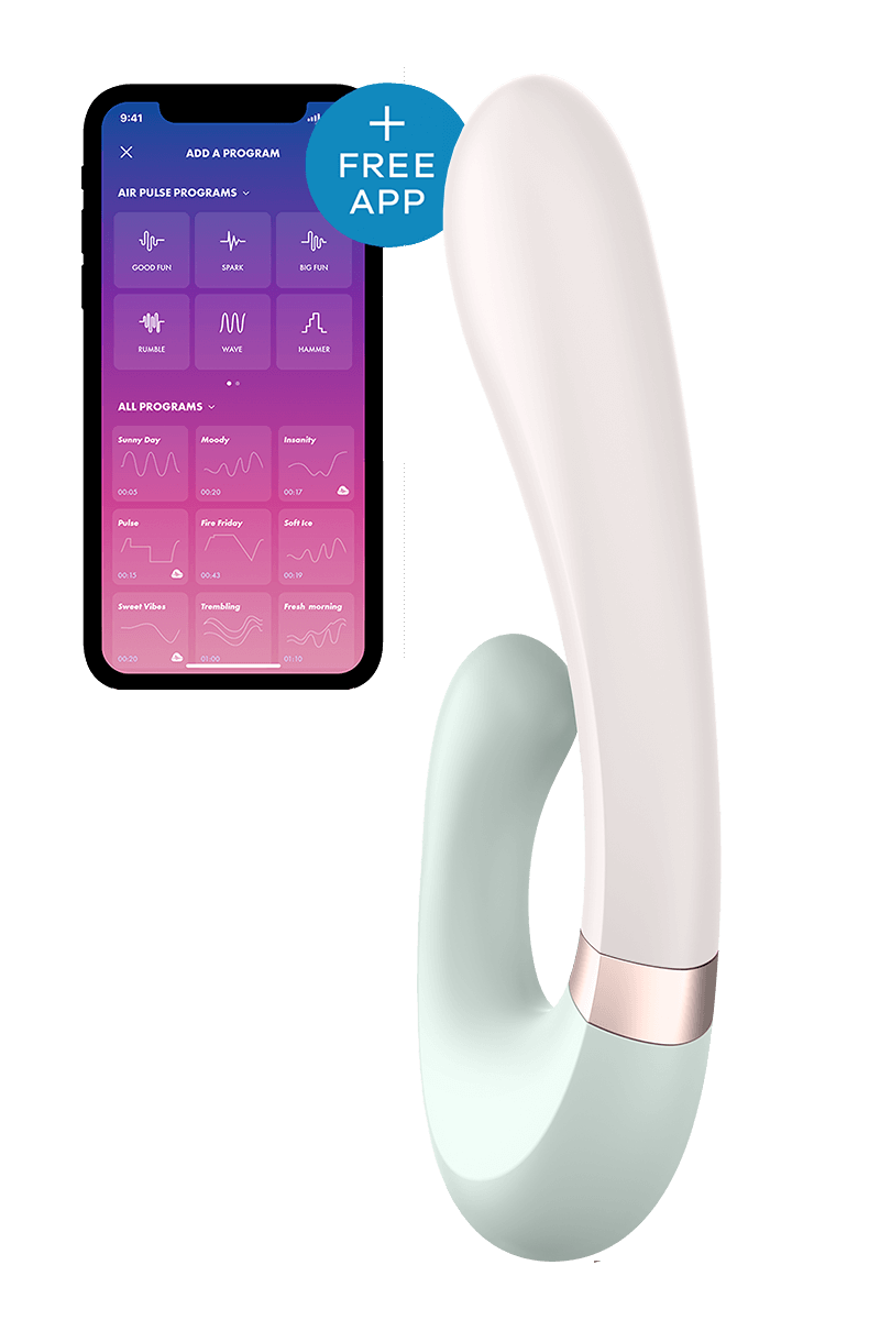 Satisfyer Heat Wave Vibrator - Ø 3,7cm | 20cm - mint Appsteuerung