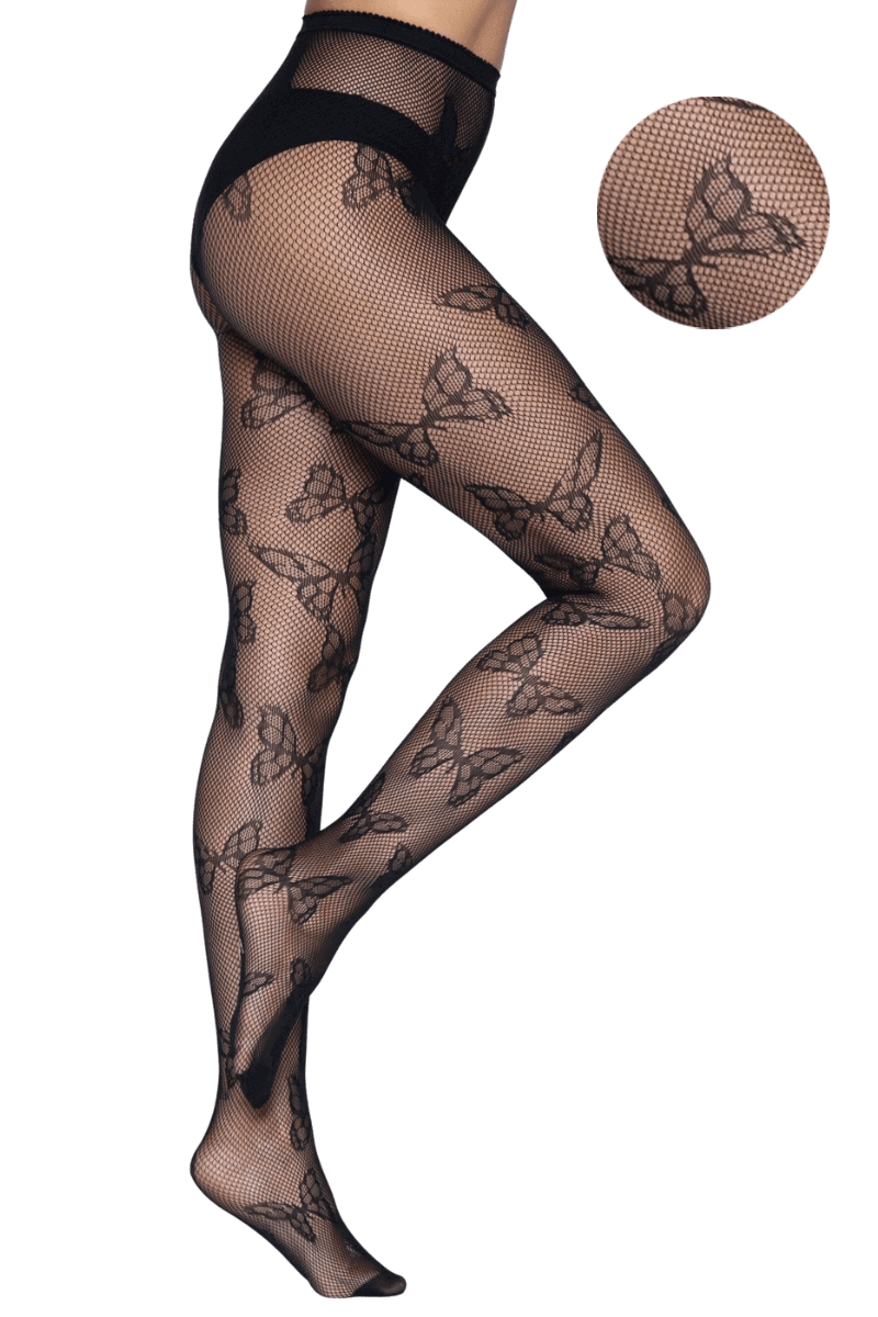 Strumpfhose mit Schmetterlingen 20DEN