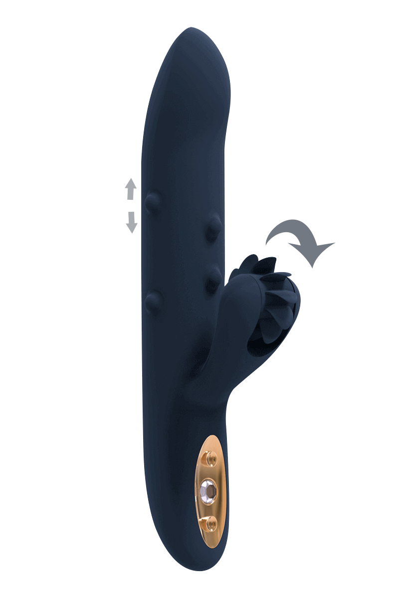 Rabbit Vibrator mit Rad und Perlen - Ø 3,7cm | 23cm