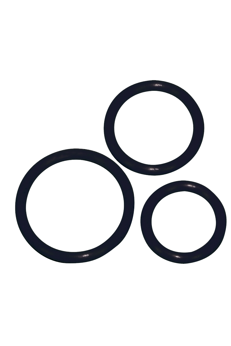 3tlg. Penisring-Set aus Silikon - Ø 3,2/4,2/5cm
