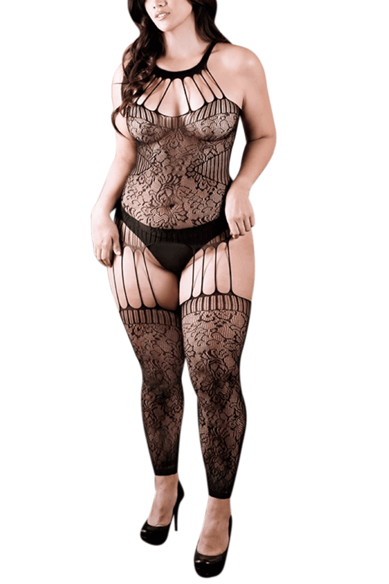 Straps-Bodystocking Plus Size
