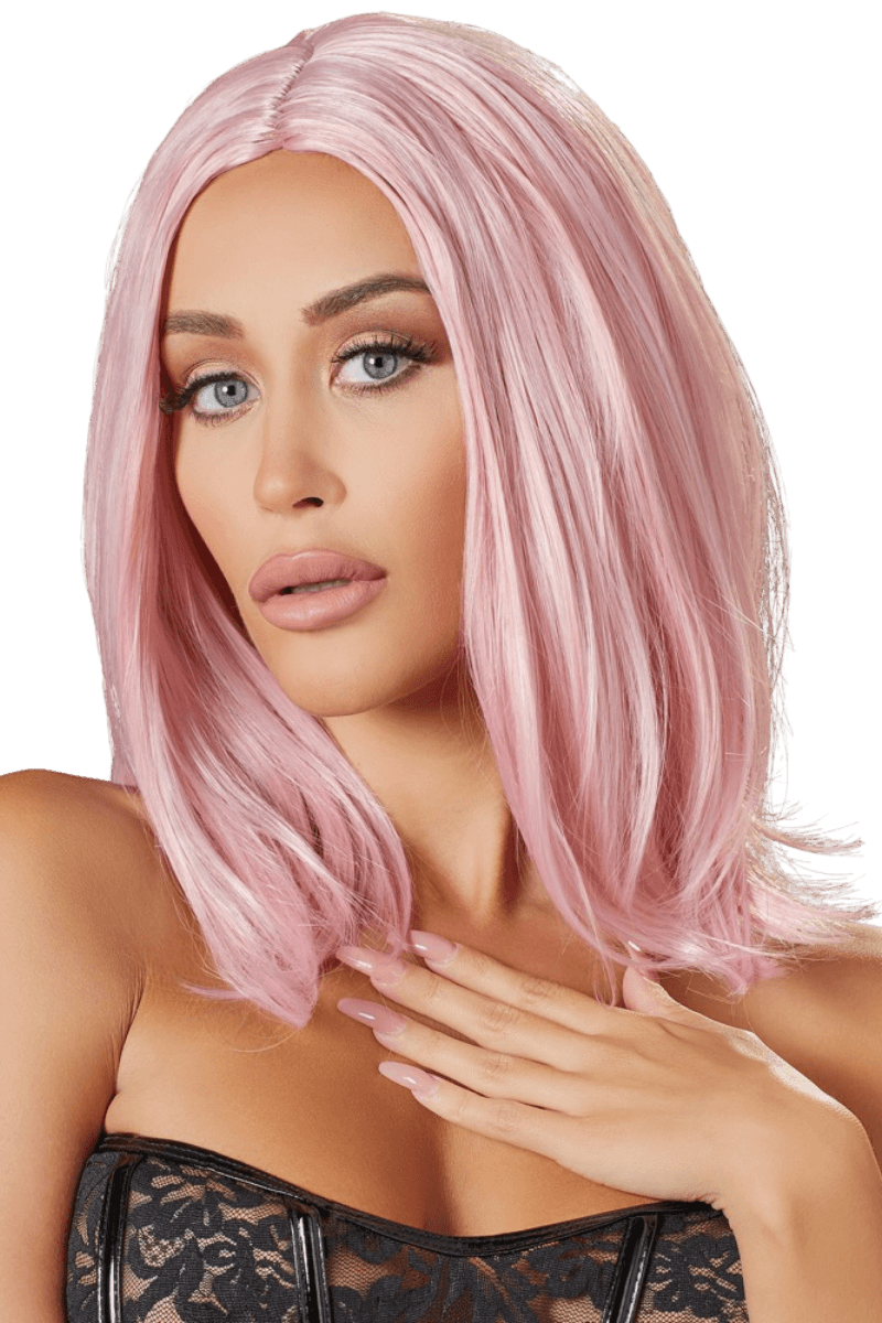 Longbob Perücke rosa
