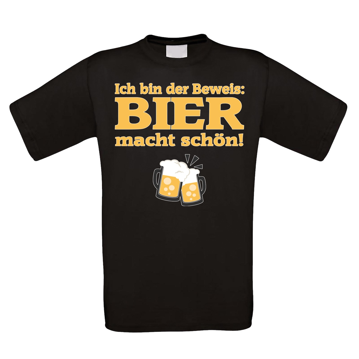 Funshirt weiß oder schwarz - Bier macht schön