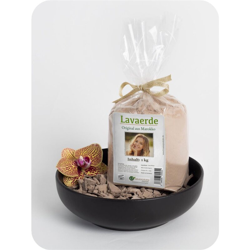 Lavaerde/Ghassoul | feines Pulver zur chemiefreien Haarwäsche, Körperpflege & Peeling | Original aus Marokko | 1 kg | vegan | Anti Schuppen