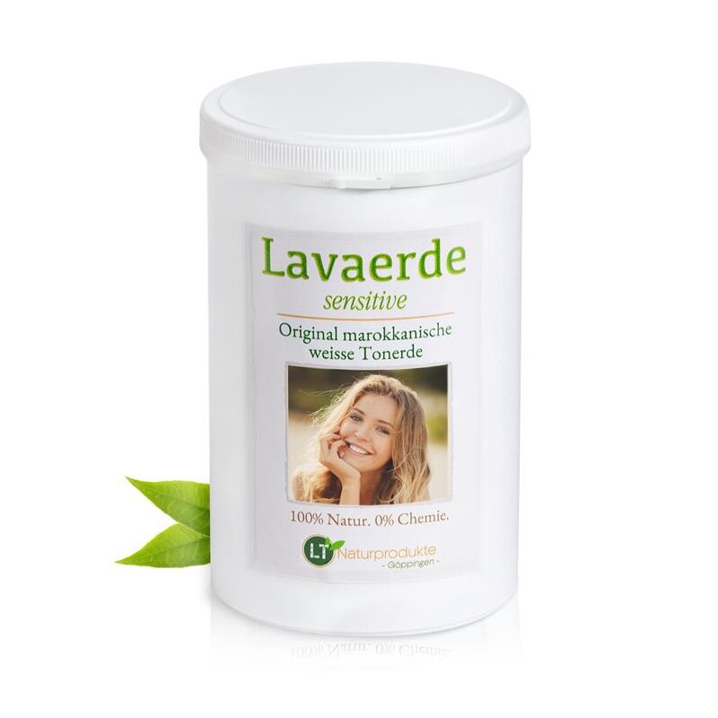 Lavaerde/Kaolin SENSITIVE | weißes, feines Pulver | Original aus Marokko | 1 kg | Zur chemiefreien Haarwäsche, Körperpflege & Peeling | Vegan | Anti Schuppen