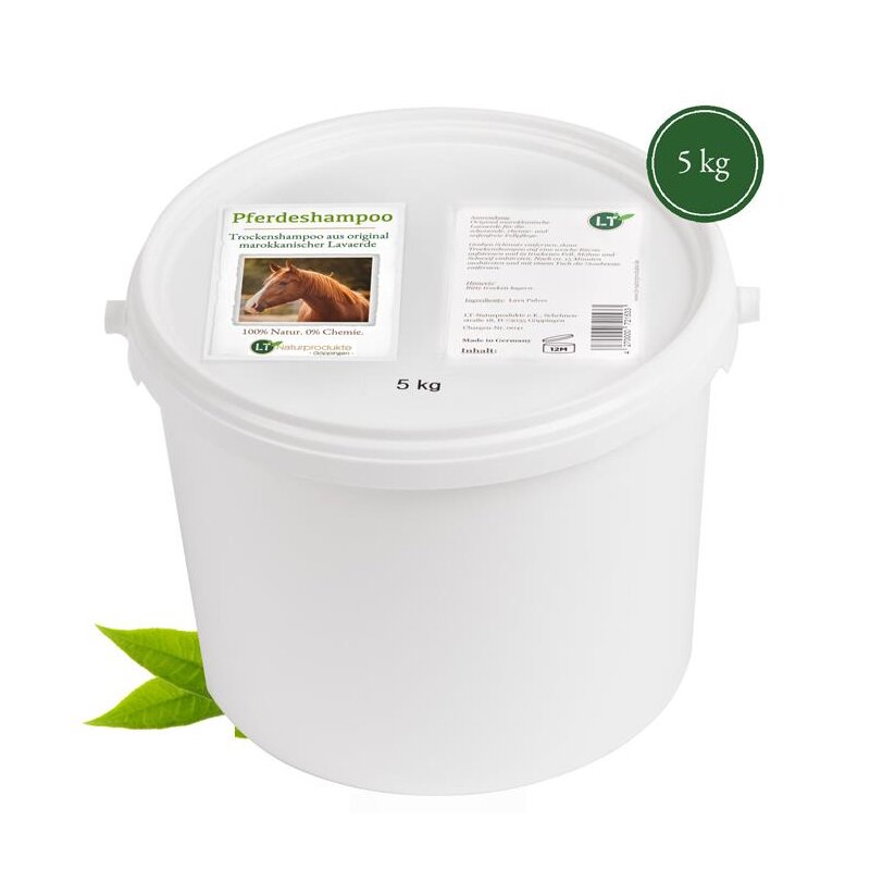 Trockenshampoo für Pferde - mit original marokkanischer Lavaerde | Vegan und Bio | Vorratspaket | 5 kg