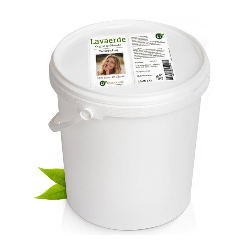 Lavaerde/Ghassoul | Original aus Marokko | 5kg Sparpaket | feines braunes Pulver zur chemiefreien Haarwäsche, Körperpflege & Peeling | vegan