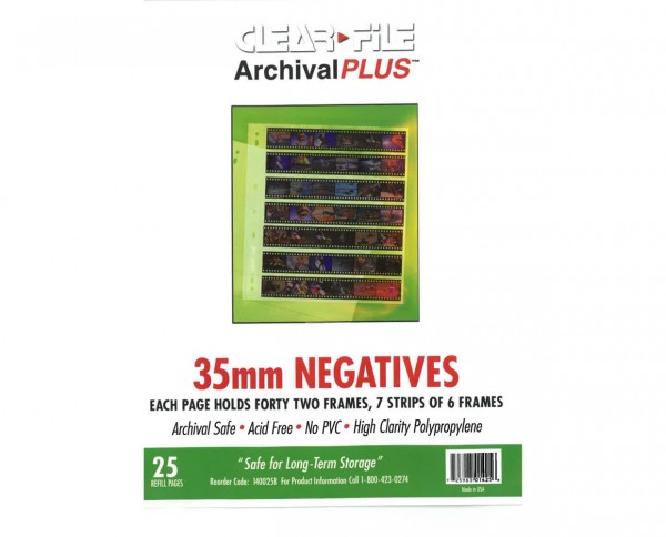 Clearfile PP Negativhüllen 6er Streifen Kleinbildformat 35mm 25 Blatt