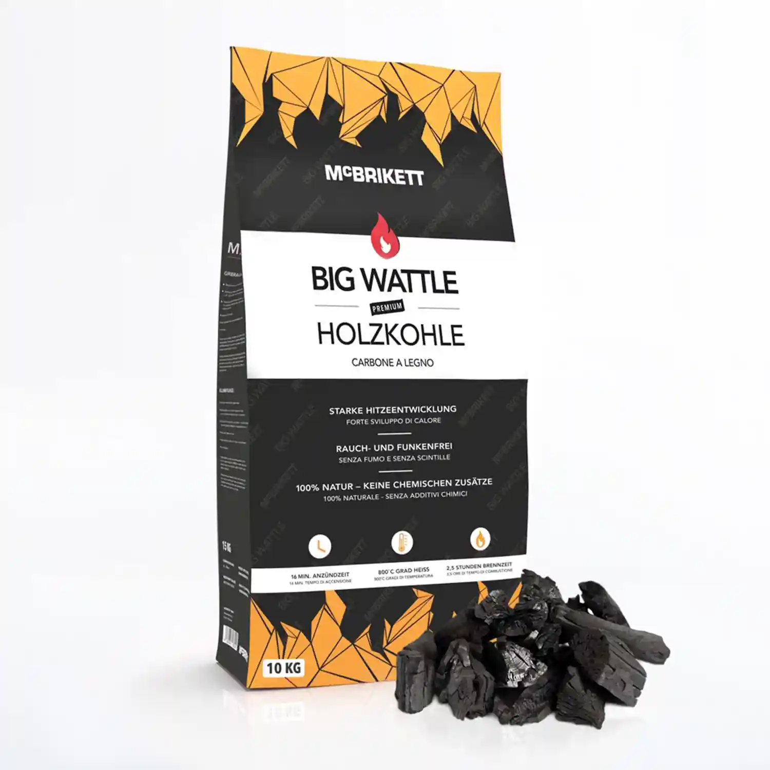Holzkohle BIG WATTLE 7KG