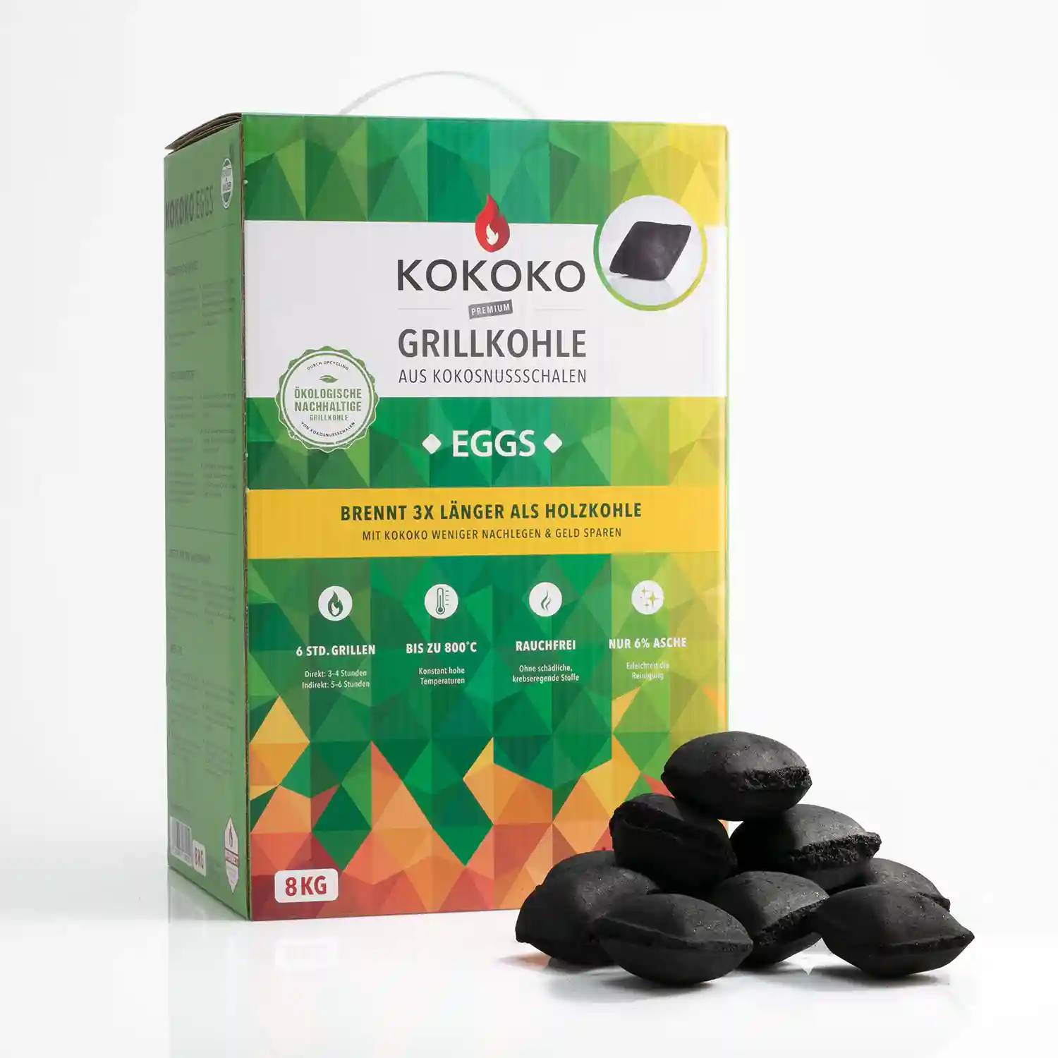 Grillkohle KOKOKO EGGS 16KG