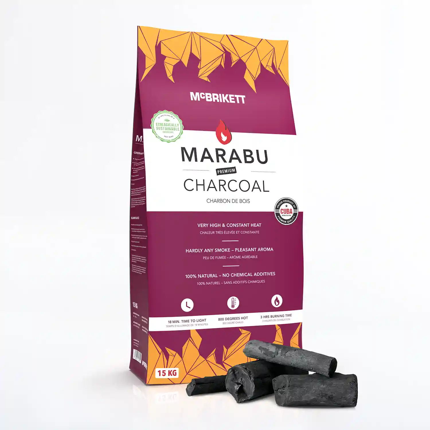 Holzkohle MARABU 15 kg