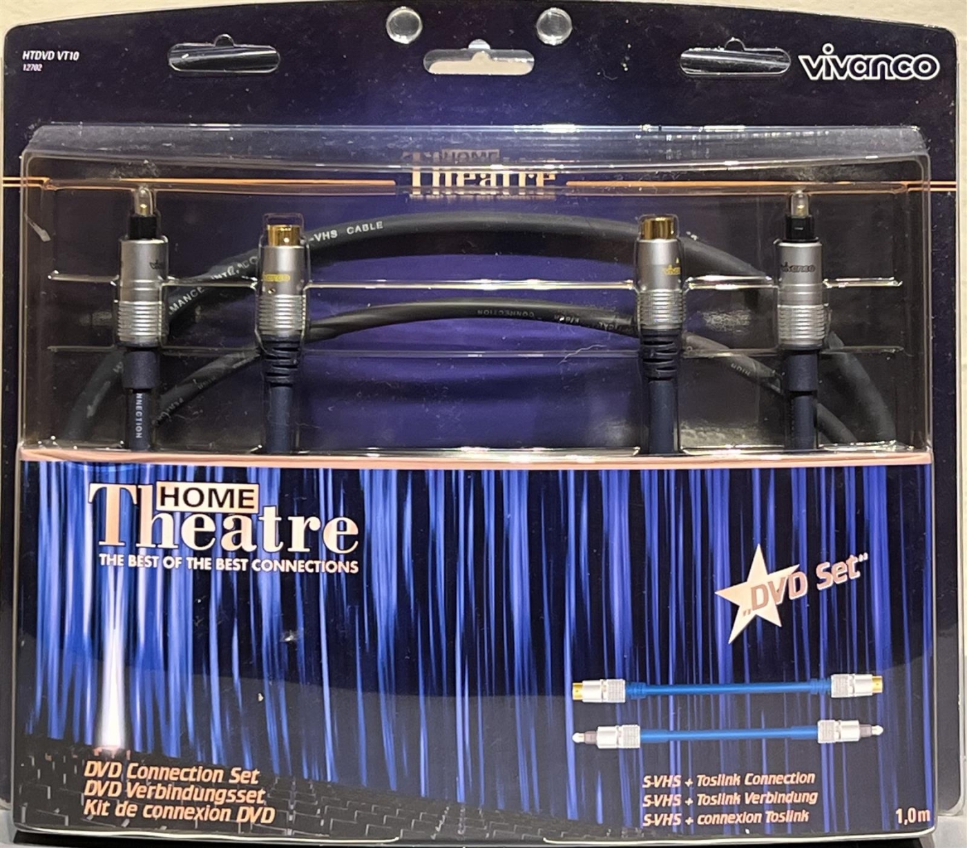 Vivanco DVD Verbindungsset S-VHS Kabel + Toslink Digitalkabel HTDVD VT10 12702 UVP war 29,99€