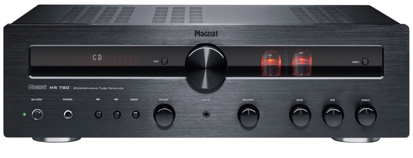 Magnat MR 780 Schwarz High-End-Röhren-Hybridreceiver Bluetooth | Auspackware, wie neu
