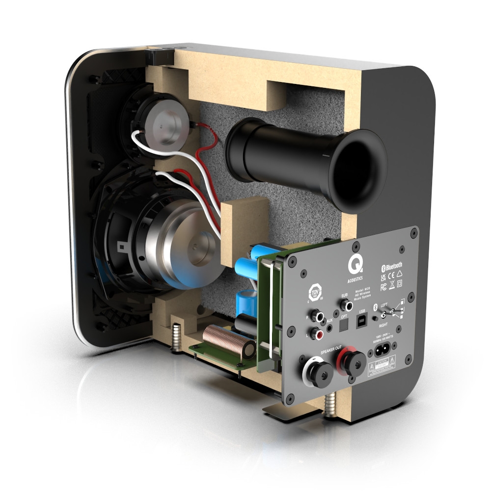 Q Acoustics M20 HD +weiß+ kabelloses Lautsprecher Set