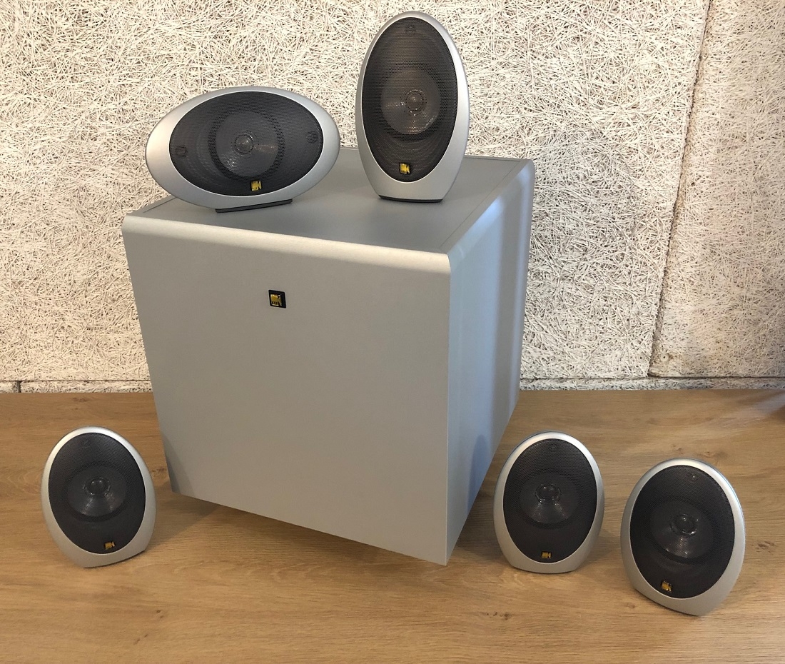 KEF KHT1005 5.1-Heimkino-Lautsprechersystem, Silber | Lagerfund, sehr gut