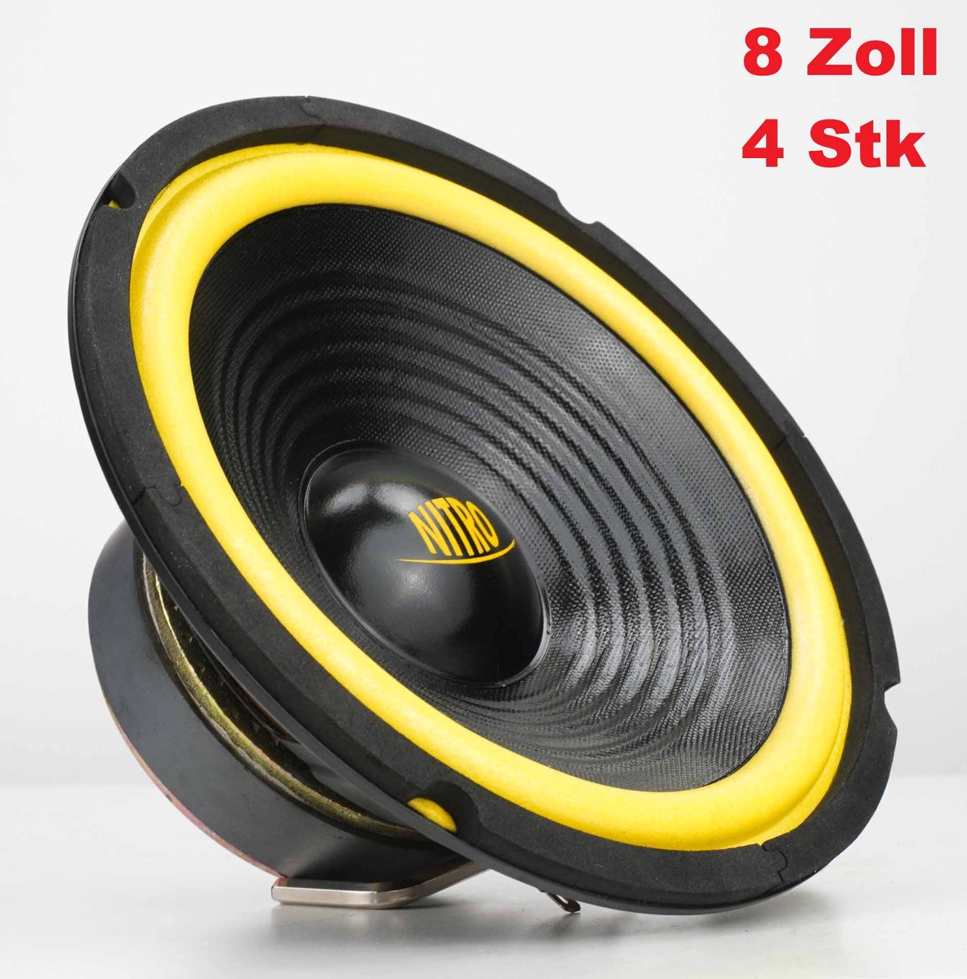 Nitro B08LC 8 Zoll Subwooferchassis mit 200 Watt auf 4 Ohm | 4er Set