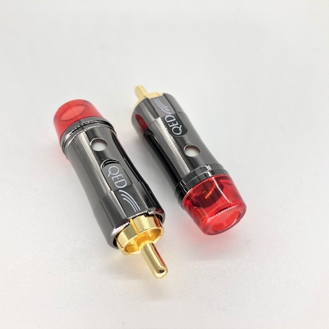 QED Performance Audio I - High-End Cinch-Stecker RCA Rot, 2er Set | Neu