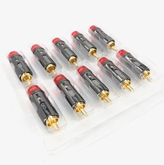 QED Performance Audio I - High-End Cinch-Stecker RCA Rot, 10er Set | Neu