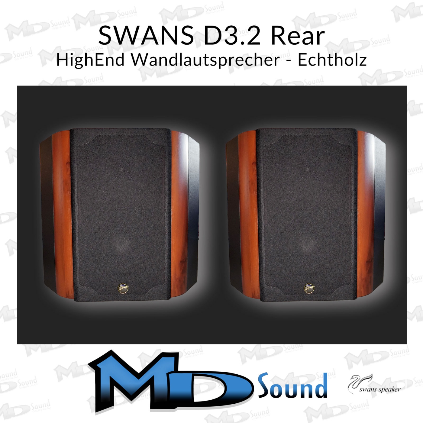 SWAN D3.2R Rear -Wandlautsprecher Echtholz - HighEnd-Lautsprecher der Extraklasse - Paarpreis