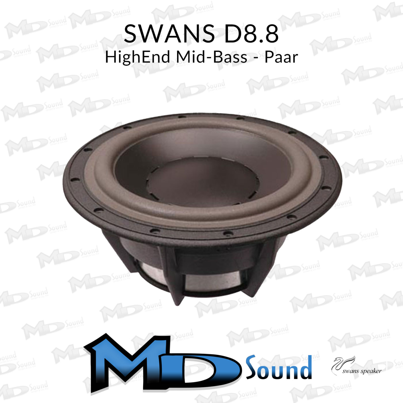 Swan D8.8 8' Tieftöner Mid-Bass Speaker - Paarpreis