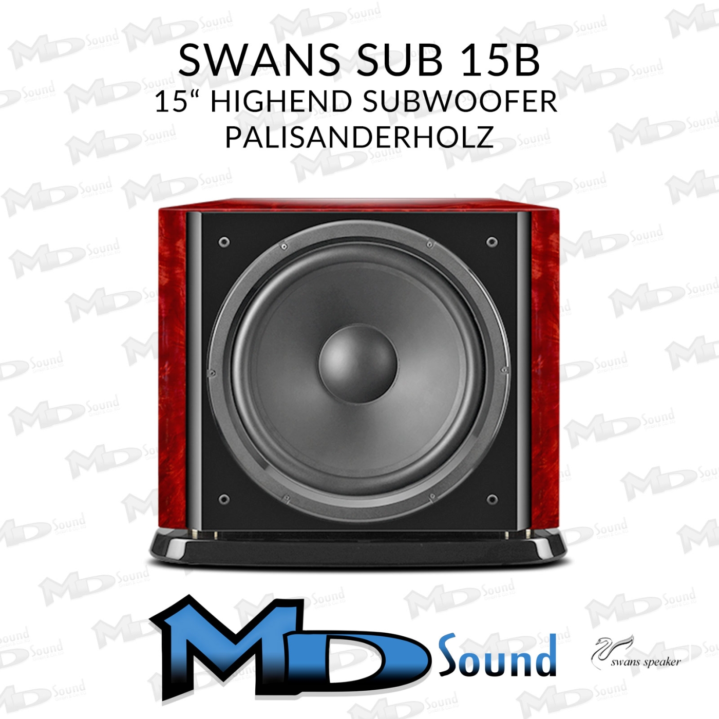 Swan Sub 15B - HighEnd 15' Subwoofer in edlem Palisanderholz | Neu
