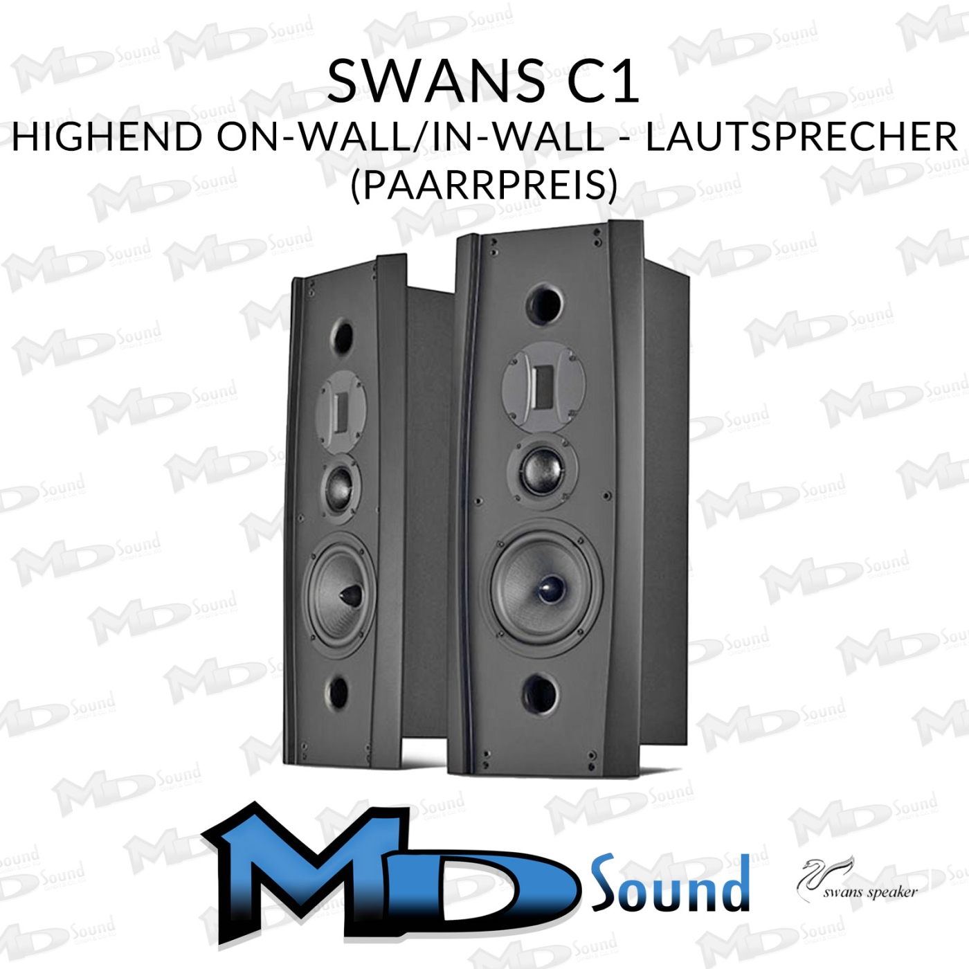 Swan C1 - HighEnd On-Wall/In-Wall Lautsprecher - Paarpreis