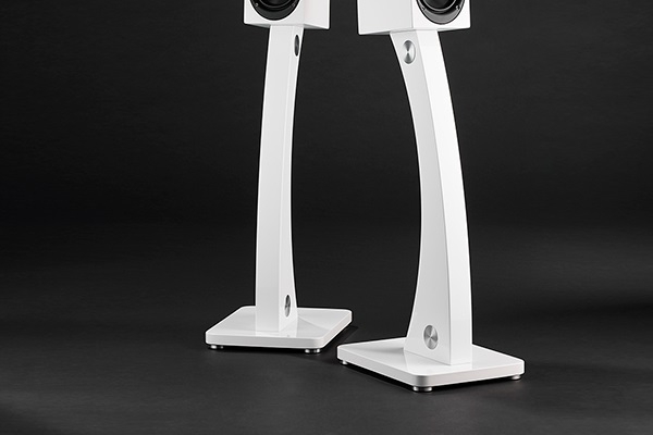 Scansonic Single Stand Weiß Hochglanz - Design Standfüße, Paar | Neu