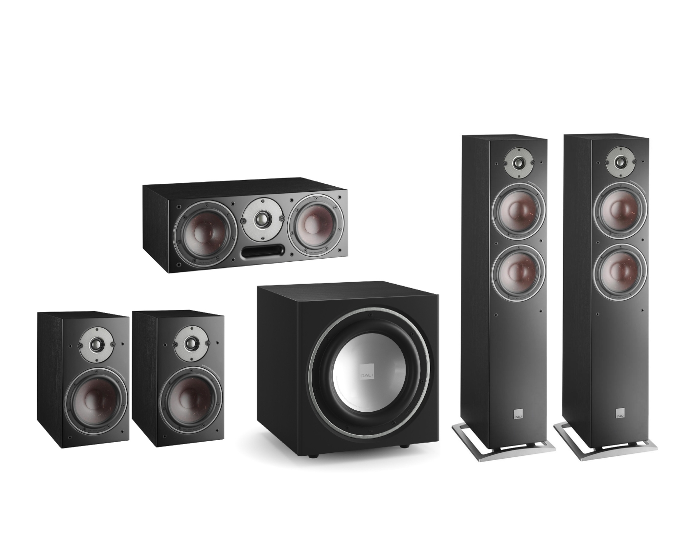 Dali Oberon Heimkino-Systeme, Black Ash | Neu 5.1-System | 1