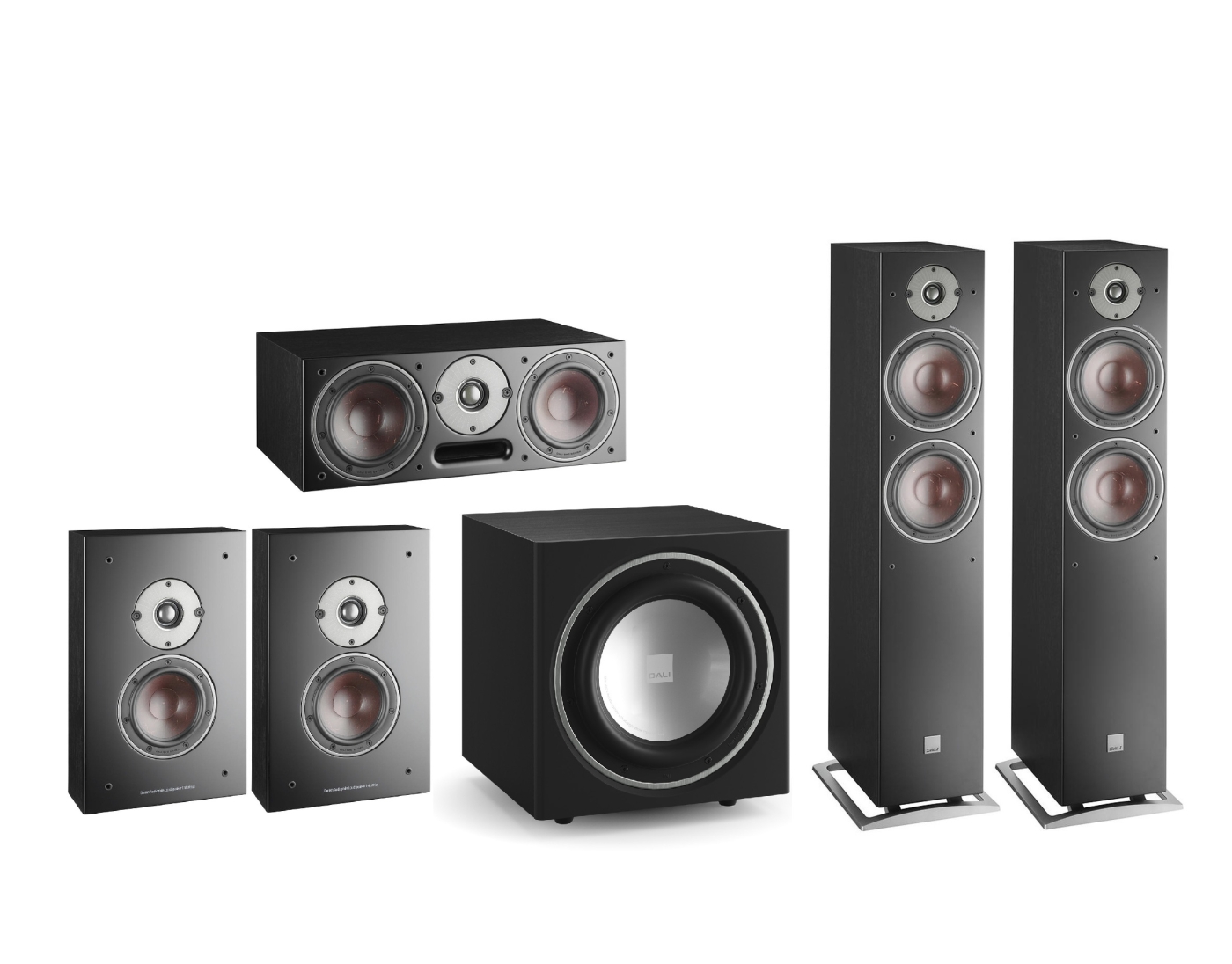 Dali Oberon Heimkino-Systeme, Black Ash | Neu 5.1-System | 2