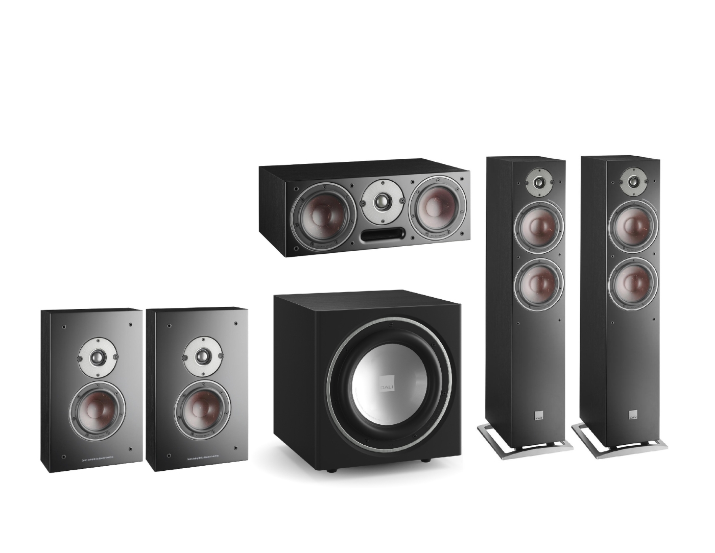 Dali Oberon Heimkino-Systeme, Black Ash | Neu 5.1-System | 4