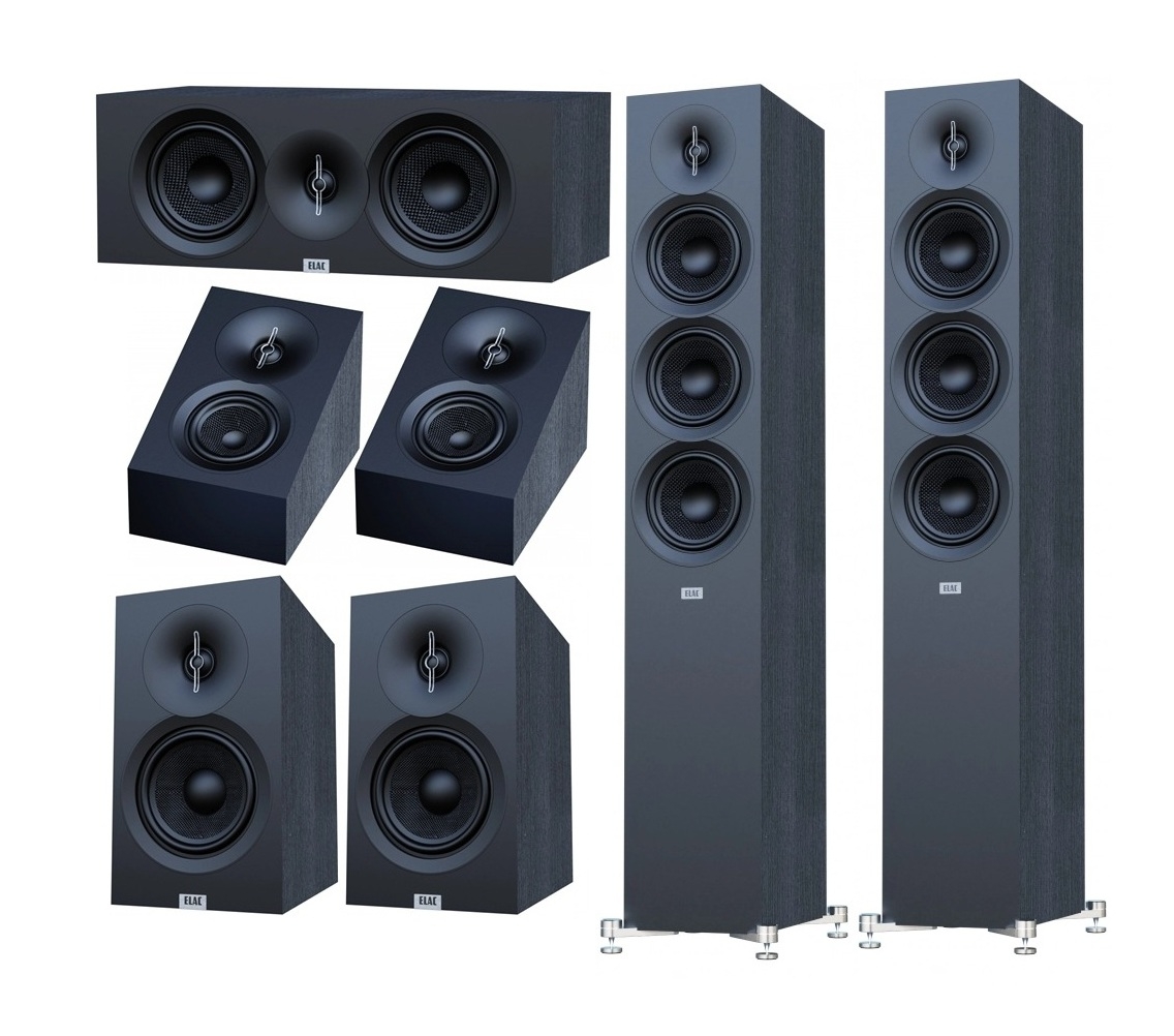 Elac Debut 3.0 Serie Heimkino-Systeme, Schwarz | Neu 7-Kanal Set 1