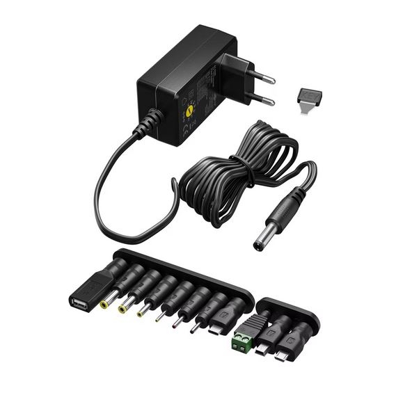 Ktec Universal Netzteil 12V 3A + 8 Hohlstecker, 183 cm | Neu