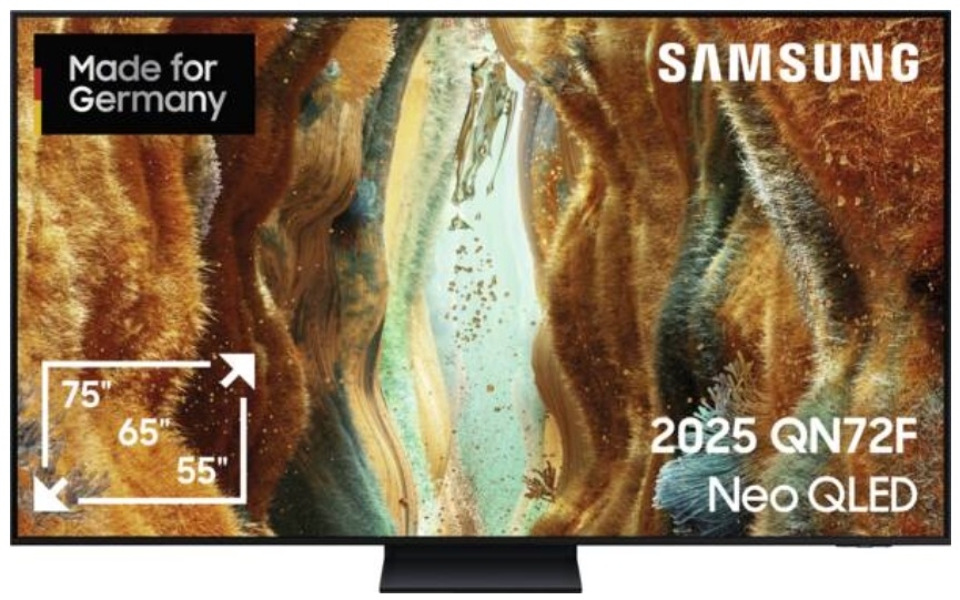SAMSUNG GQ55QN72FATXZG | TWIN TUNER | USB RECORDING | 100 Hz | 138 cm, 55 Zoll 4K Ultra HD Neo QLED TV