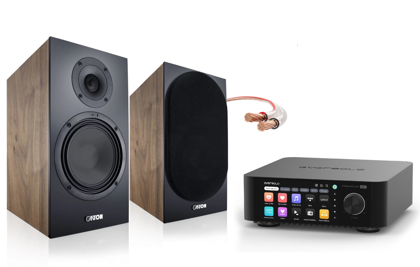Bundle Eversolo Play + Canton GLE30 S2 - HiFi-Set | Neu, Nussbaum